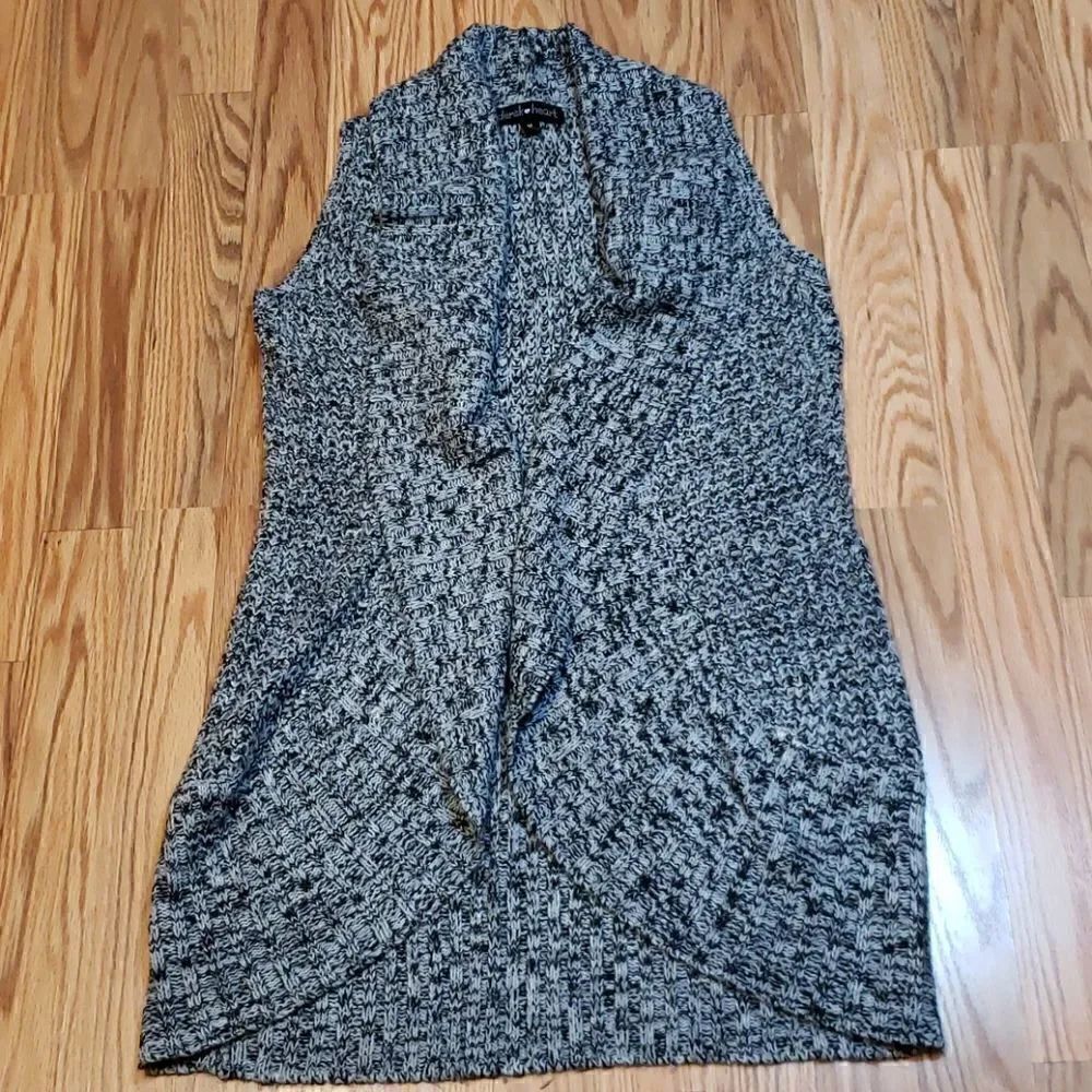 Long Open Sweater Vest